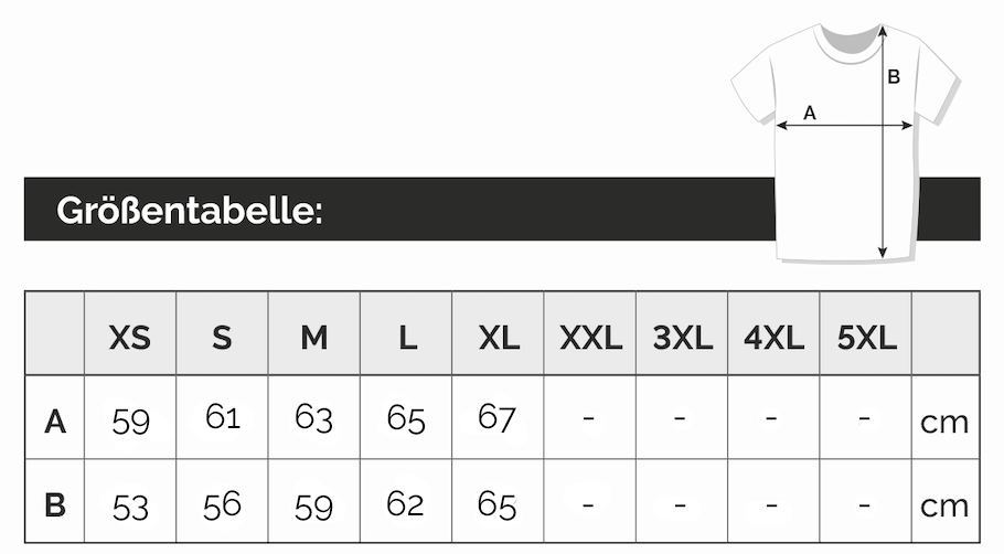 Größentabelle Classic Unisex