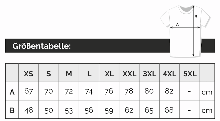 Größentabelle Classic Unisex