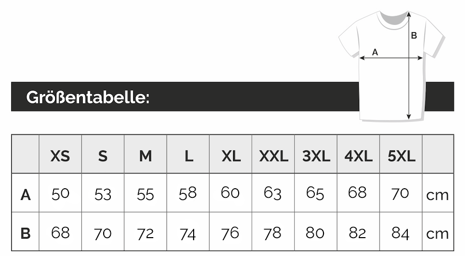 Größentabelle Classic Unisex